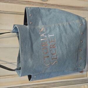 Victoria's Secret 2018 Stay The Night Denim Blue Tote